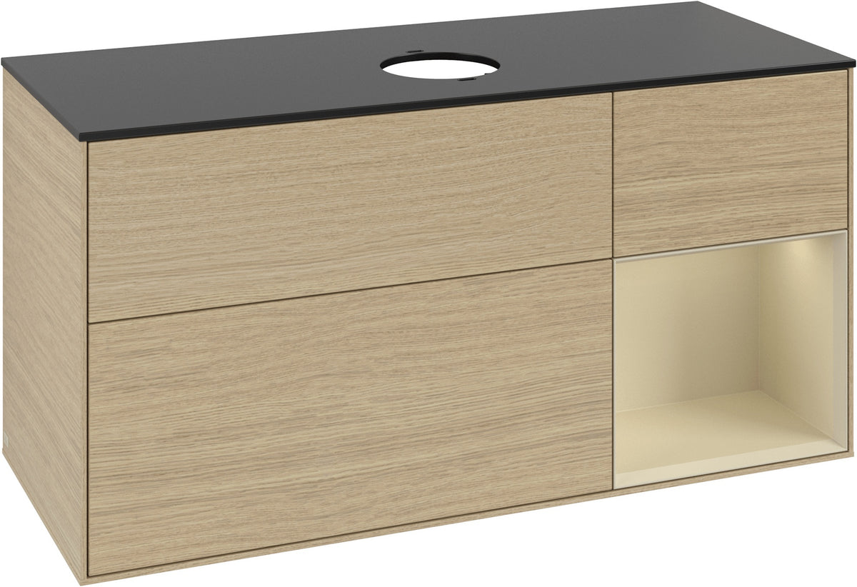 Villeroy & Boch Finion Waschtischunterschrank FA72GFGF 1200 mm Glossy White Lacquer mit LED-Beleuchtung