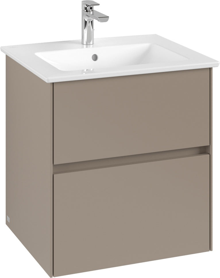 Villeroy & Boch Collaro Waschbeckenunterschrank C142 B0 White Oak mit Beleuchtung & SoftClosing