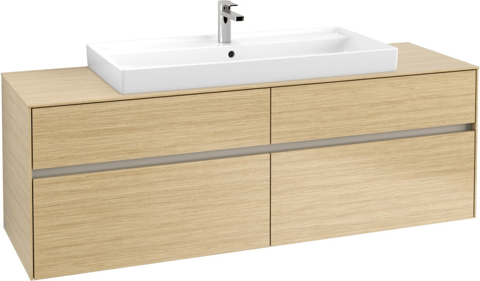 Villeroy & Boch Collaro Waschtischunterschrank Nordic Oak 1600 mm mit 4 Auszügen und SoftClosing