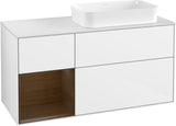 Villeroy & Boch Finion Waschtischunterschrank 1200 mm Glossy White mit Beleuchtung