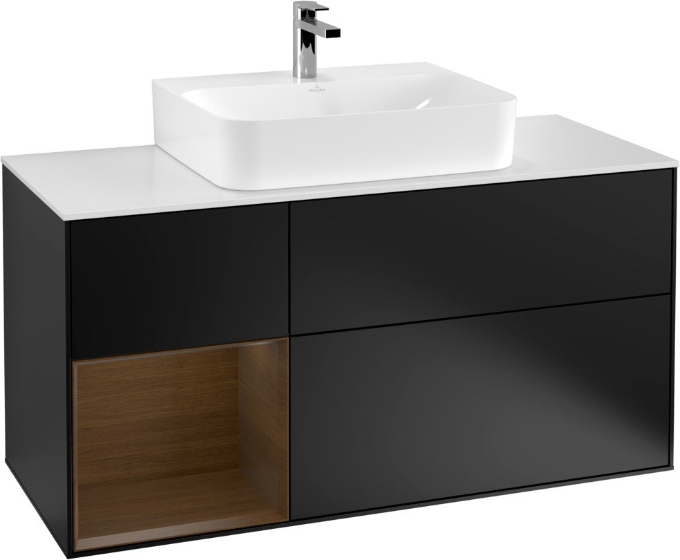 Villeroy & Boch Finion Waschtischunterschrank G161G 1200 mm Glossy White Lacquer mit LED-Beleuchtung
