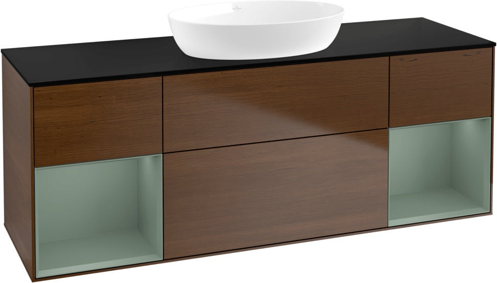 Villeroy & Boch Finion Waschtischunterschrank 1600 mm Glossy White Lacquer mit Beleuchtung