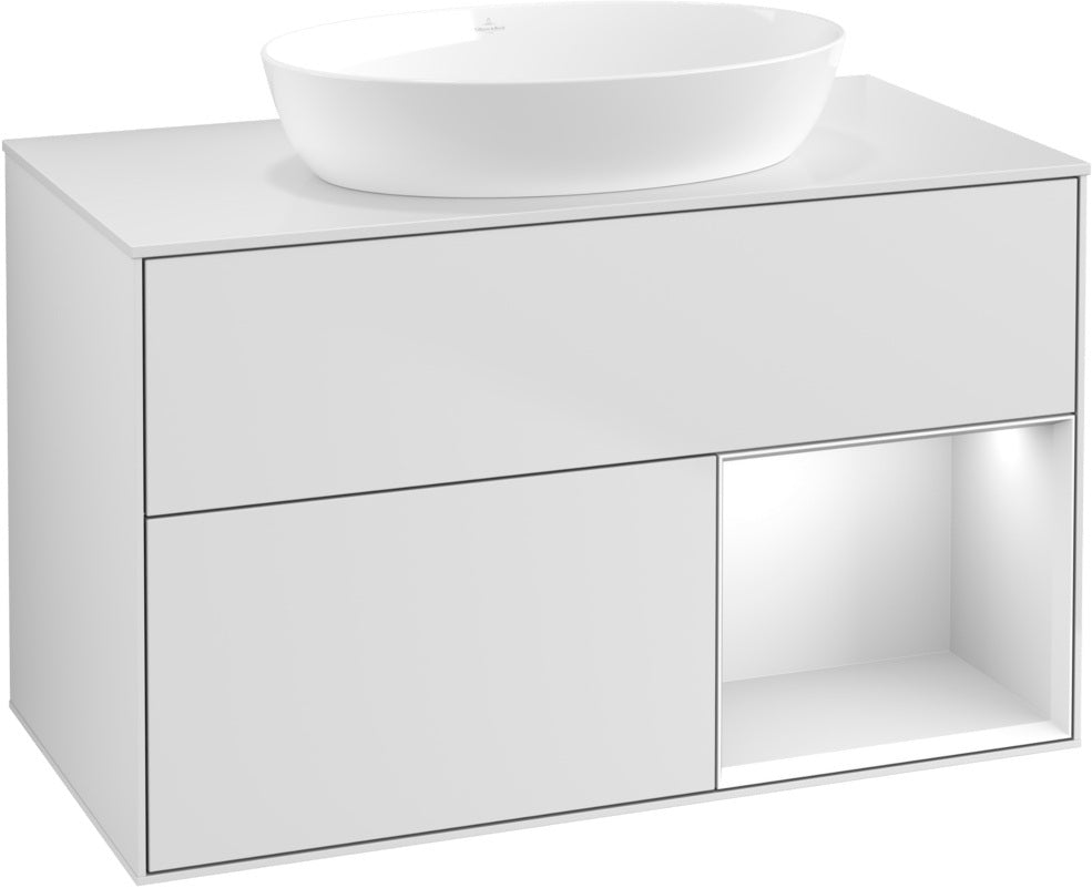 Villeroy & Boch Finion Waschtischunterschrank FA21GFGF 1000 mm Glossy White Lacquer