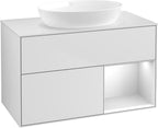 weiß / Mitteldichte Faserplatte (MDF) / FA21M T 1000x603x501mm White Matt