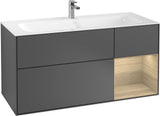 Villeroy & Boch Finion Waschbeckenunterschrank Glossy White Lacquer 1196 mm mit LED-Beleuchtung