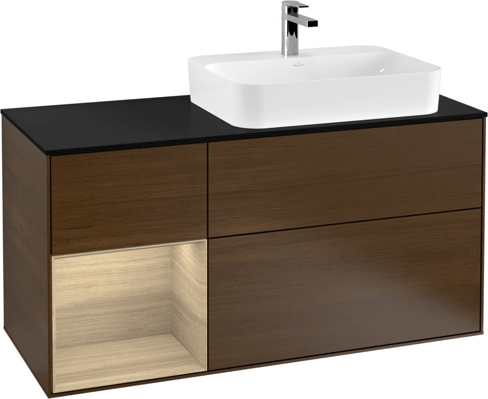 Villeroy & Boch Finion Waschbeckenunterschrank 1200 mm Glossy White Lacquer mit Beleuchtung