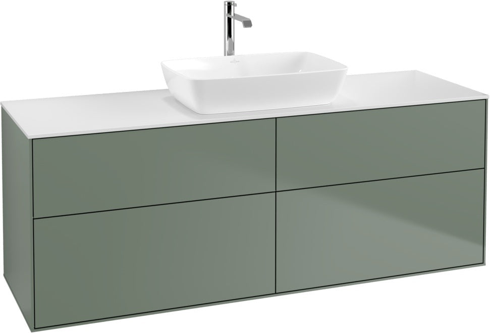 Villeroy & Boch Finion Waschbeckenunterschrank 1600 mm Glossy White Lacquer mit Beleuchtung