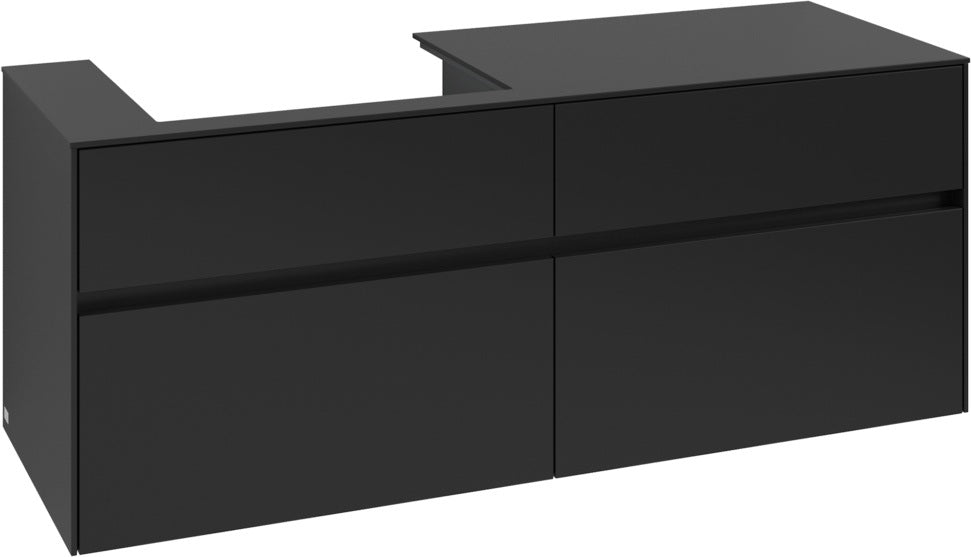 Villeroy & Boch Waschbeckenunterschrank Collaro C085 Volcano Black 1400 mm
