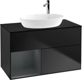Villeroy & Boch Finion Waschbeckenunterschrank G892G 1000 mm Glossy White Lacquer mit Beleuchtung