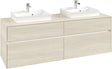 Villeroy & Boch Waschtischunterschrank Collaro C021 B0 1600 mm White Oak mit LED-Beleuchtung