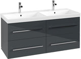 Villeroy & Boch Avento Waschtischunterschrank 1180 mm Crystal Grey mit 4 Auszügen und Dämpfung