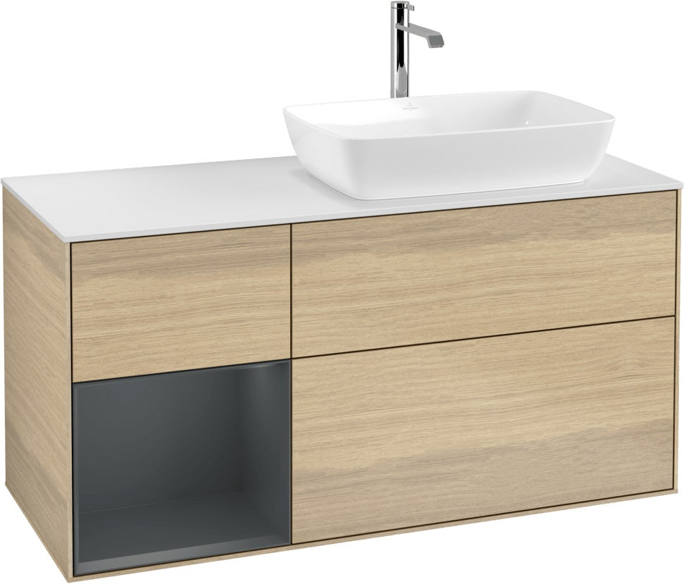 Villeroy & Boch Finion Waschbeckenunterschrank 1200 mm Glossy White Lacquer mit Beleuchtung
