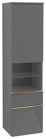 Villeroy & Boch Venticello Hochschrank 404 mm Glossy White mit Tür rechts und 2 Auszügen