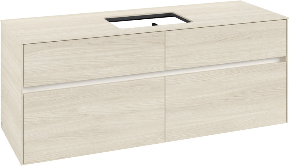 Villeroy & Boch Waschtischunterschrank Collaro C11600 1400 mm White Oak – 4 Auszüge, SoftClosing
