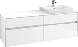 Villeroy & Boch Waschtischunterschrank Collaro C023 1600 mm Glossy White mit 4 Auszügen