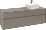 Villeroy & Boch Waschbeckenunterschrank Collaro C106B0 1600 mm Black Oak mit Beleuchtung