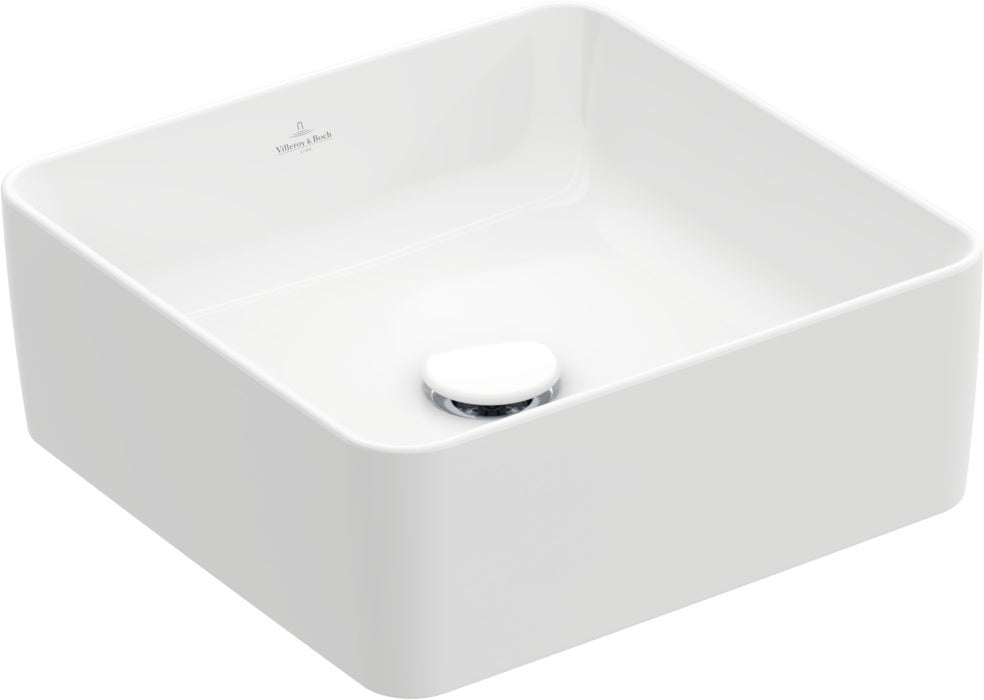 Villeroy & Boch Aufsatzwaschbecken Collaro 4A2138 380x380mm Quadrat Weiß Alpin