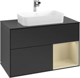 Villeroy & Boch Waschtischunterschrank Finion F252G 1000 mm Glossy White Lacquer mit LED-Beleuchtung