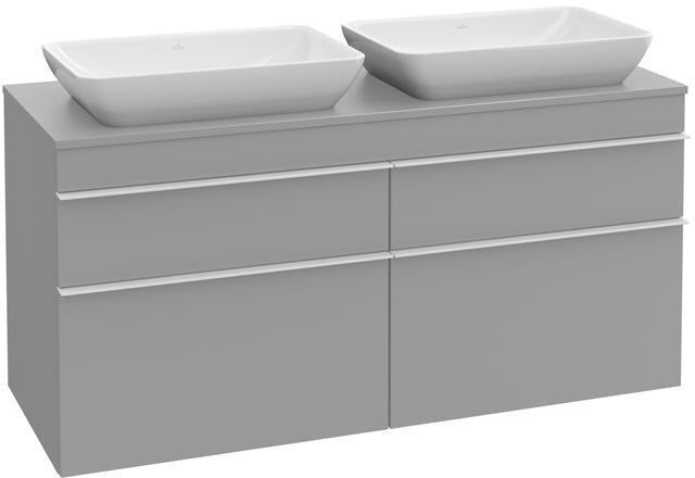 Villeroy & Boch Venticello Waschtischunterschrank 1257 mm Glossy White, 4 Auszüge, für 2 Waschtische