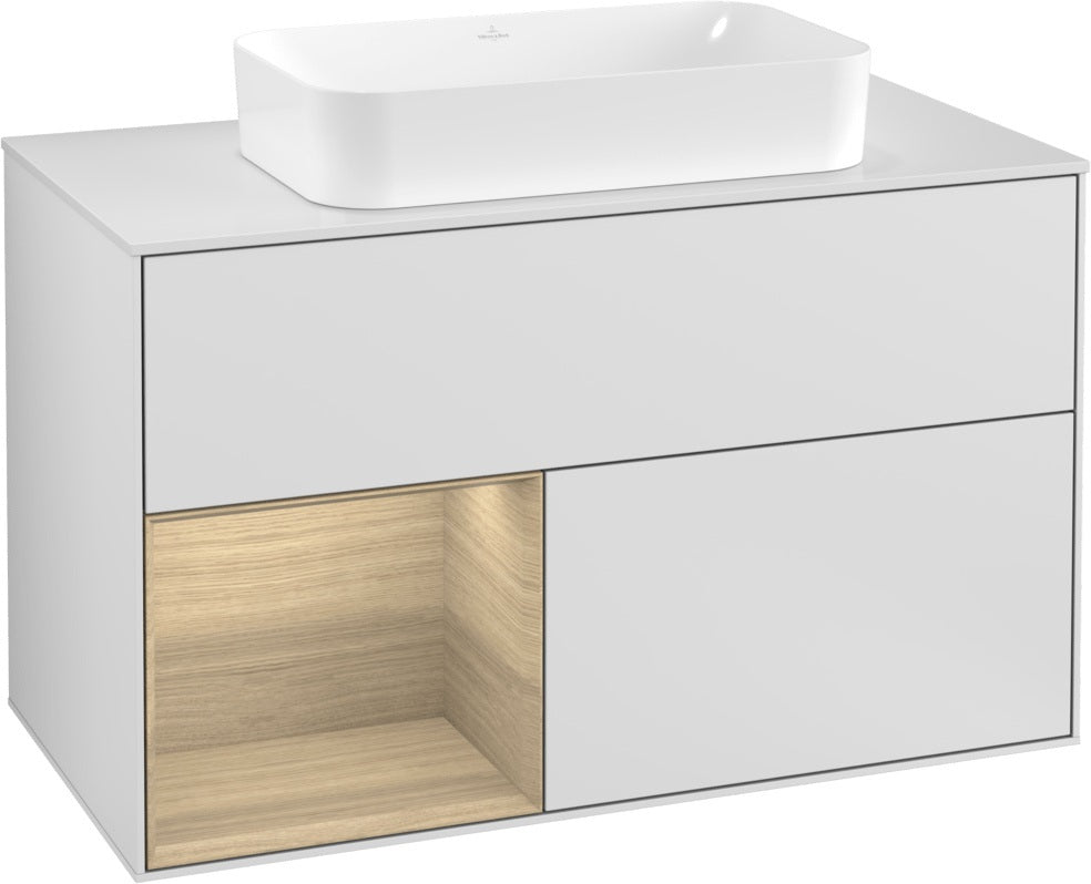 Villeroy & Boch Waschtischunterschrank Finion G241GF Glossy White Lacquer 1000 mm mit Beleuchtung