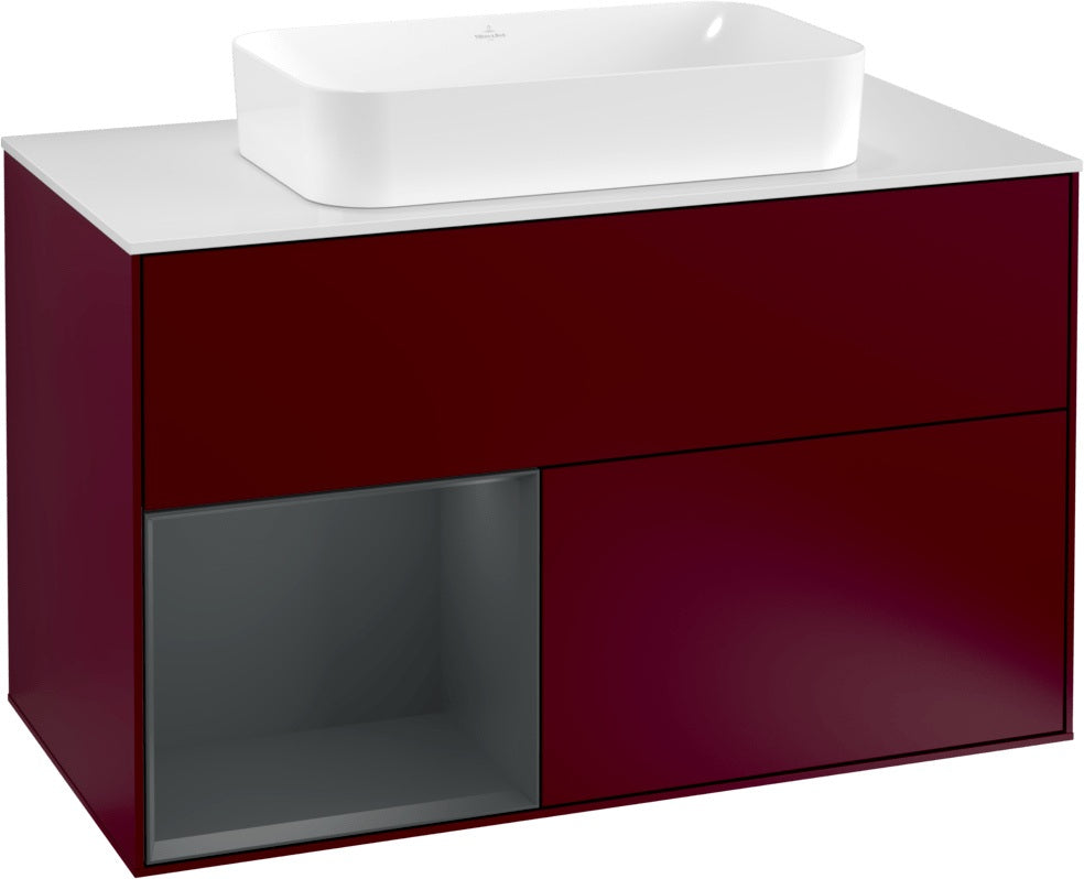 Villeroy & Boch Waschtischunterschrank Finion G241GF Glossy White Lacquer 1000 mm mit Beleuchtung