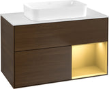 Villeroy & Boch Finion Waschtischunterschrank 1000 mm Glossy White Lacquer mit LED-Beleuchtung