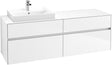 Villeroy & Boch Waschbeckenunterschrank Collaro C022 B0 1600x548x500mm Glossy White mit Beleuchtung und SoftClosing