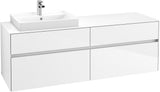 Villeroy & Boch Waschbeckenunterschrank Collaro C022 B0 1600x548x500mm Glossy White mit Beleuchtung und SoftClosing