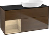 Villeroy & Boch Waschtischunterschrank Finion FA42G 1200 mm Glossy White Lacquer mit Beleuchtung