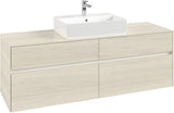 Villeroy & Boch Waschtischunterschrank Collaro C13400 1600 mm White Oak mit 4 Auszügen und SoftClosing