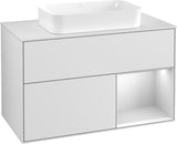 Villeroy & Boch Finion Waschtischunterschrank 1000 mm Glossy White Lacquer mit LED-Beleuchtung