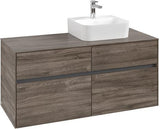 Villeroy & Boch Waschtischunterschrank Collaro 1200 mm Stone Oak – 4 Auszüge, Becken rechts