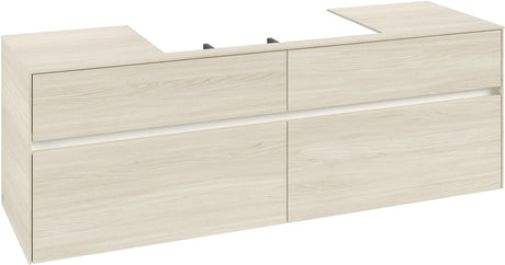 Villeroy & Boch Waschtischunterschrank Collaro C028 B0 1600 mm White Oak mit LED-Beleuchtung und SoftClosing