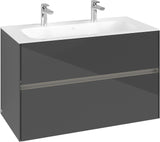 Villeroy & Boch Waschbeckenunterschrank Collaro C13900 in White Oak – 996 mm, 2 Auszüge, SoftClosing