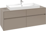 Villeroy & Boch Waschbeckenunterschrank Collaro C092 B0 1400 mm Taupe mit Beleuchtung