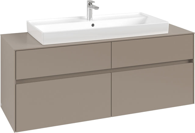 Villeroy & Boch Waschbeckenunterschrank Collaro C092 B0 1400 mm Taupe mit Beleuchtung