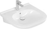 Villeroy & Boch Wandwaschbecken ViCare 411955 – 555 x 540 x 195 mm, oval, Weiß Alpin, barrierefrei, Wandmontage