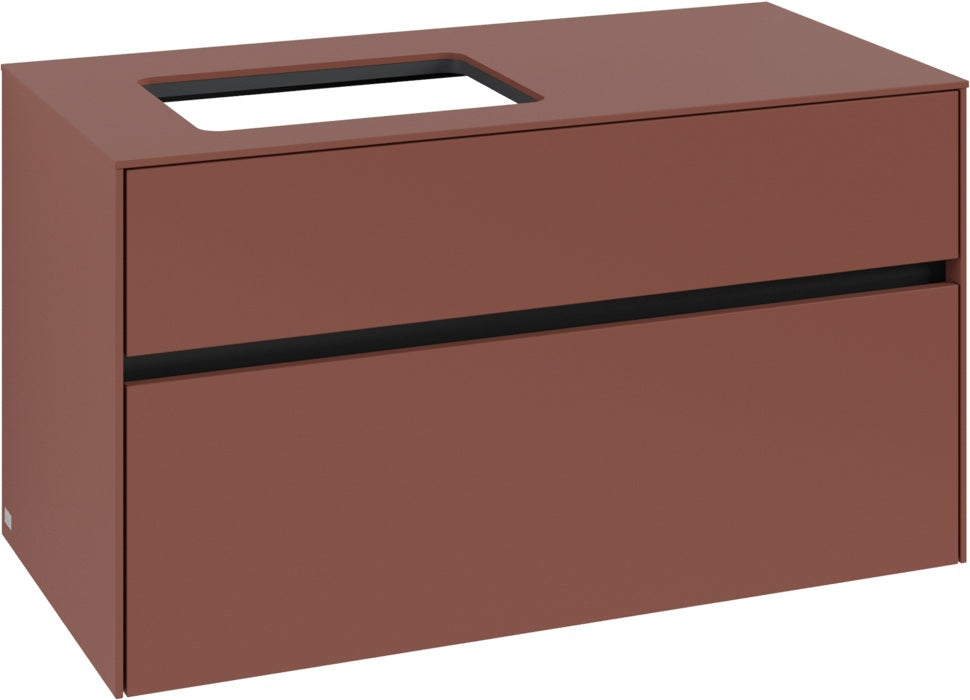 Villeroy & Boch Collaro Waschbeckenunterschrank C110 B0 White Oak 1000 mm mit LED-Beleuchtung