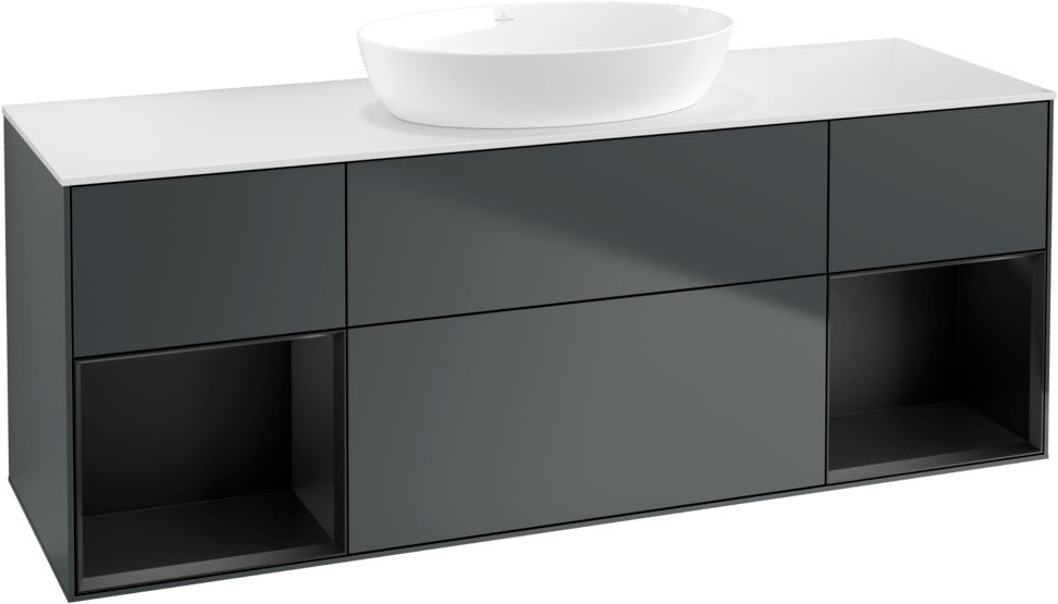 Villeroy & Boch Finion Waschtischunterschrank GD01GF 1600 mm Glossy White Lacquer mit Beleuchtung