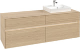 Villeroy & Boch Waschbeckenunterschrank Collaro C079 B0 1600 mm Nordic Oak mit Beleuchtung