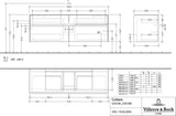 Villeroy & Boch Collaro Waschtischunterschrank 1600 mm Glossy Grey mit 4 Auszügen und SoftClosing
