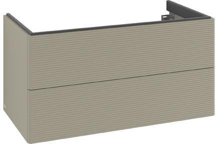 Villeroy & Boch Antao Waschtischunterschrank 988 mm Stone Grey Matt mit Push-Open