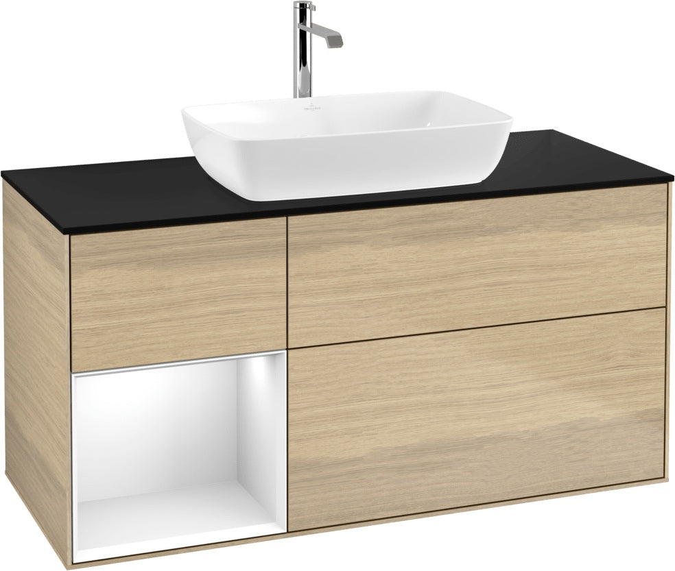 Villeroy & Boch Finion Waschtischunterschrank 1200 mm Glossy White Lacquer mit Beleuchtung