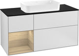 Villeroy & Boch Finion Waschtischunterschrank 1200 mm Glossy White Lacquer mit LED-Beleuchtung