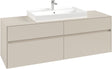 Villeroy & Boch Waschtischunterschrank Collaro C028 B0 1600 mm Cashmere Grey mit LED-Beleuchtung