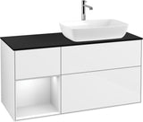Villeroy & Boch Finion Waschtischunterschrank 1200 mm Glossy White Lacquer mit Beleuchtung