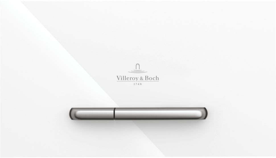 Villeroy & Boch ViConnect Betätigungsplatte Glass Glossy Grey eckig 2-Tasten