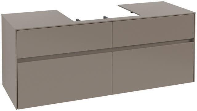 Villeroy & Boch Collaro Waschtischunterschrank 1400 mm Black Matt Lacquer mit 4 Auszügen