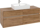 Villeroy & Boch Waschtischunterschrank Collaro C131 B0 1400 mm Kansas Oak mit Beleuchtung