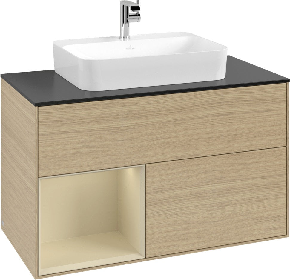 Villeroy & Boch Finion Waschtischunterschrank 1000 mm Glossy White Lacquer mit LED-Beleuchtung